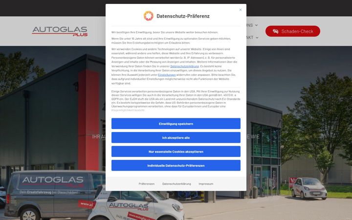 Screenshot of autoglas.plus