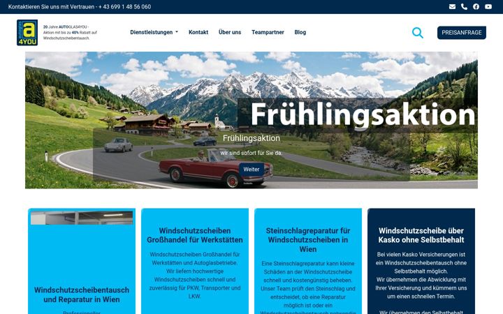 Screenshot of autoglas4you.at