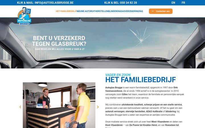Snimka zaslona za autoglasbrugge.be