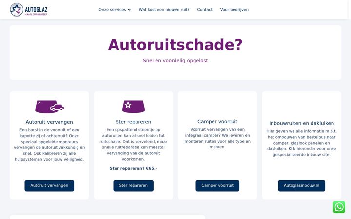 Screenshot του autoglashaarlemmermeer.nl