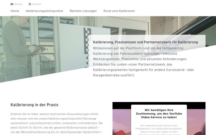 Screenshot of autoglaskalibrierung.ch