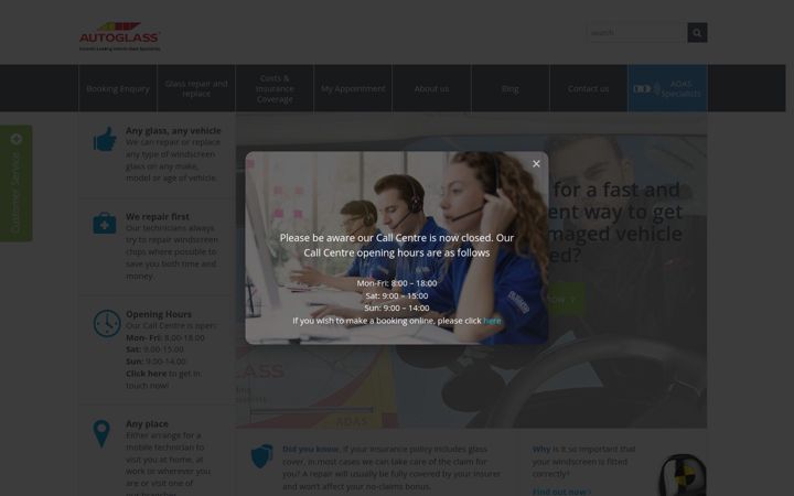 Screenshot of autoglass.ie