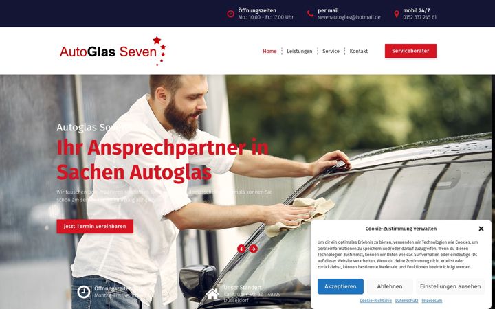 Screenshot of autoglasseven.de