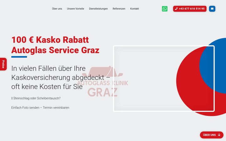 Screenshot of autoglassklinikgraz.at