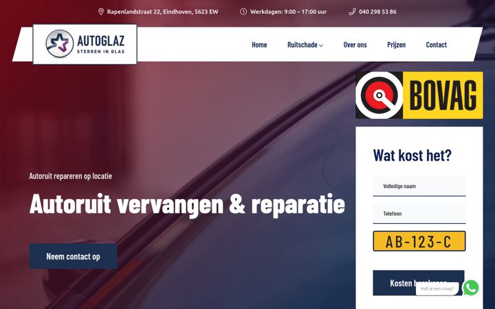 Screenshot of autoglazeindhoven.nl