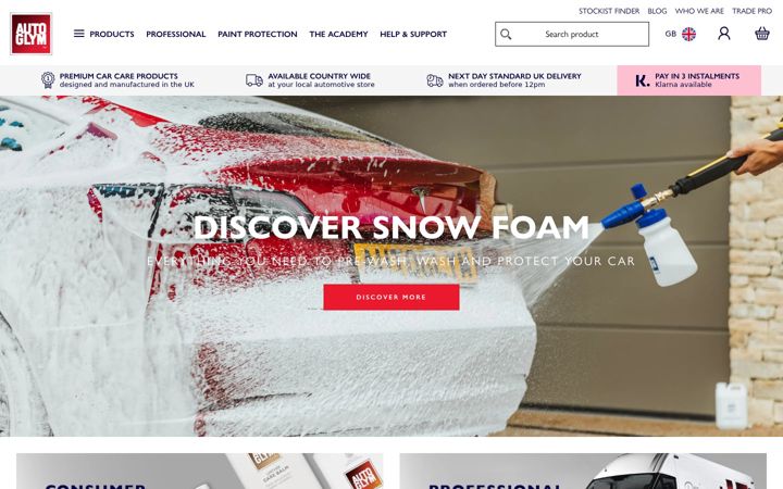Screenshot of autoglym-canada.ca
