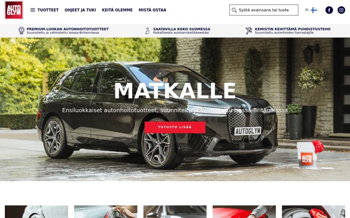 Screenshot of autoglym.fi