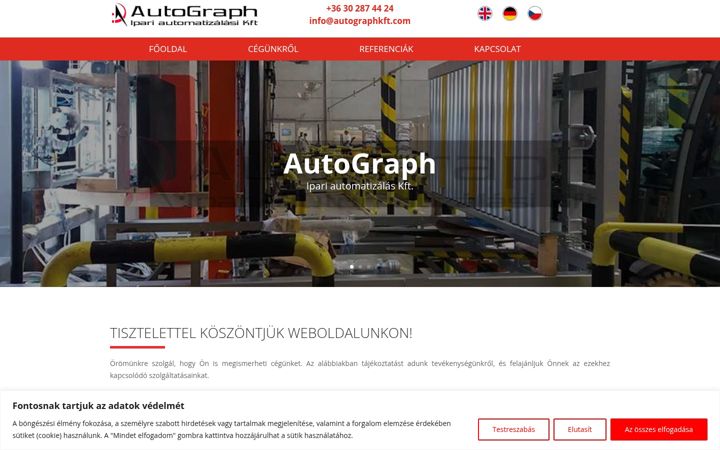 Captura de pantalla de autographkft.com