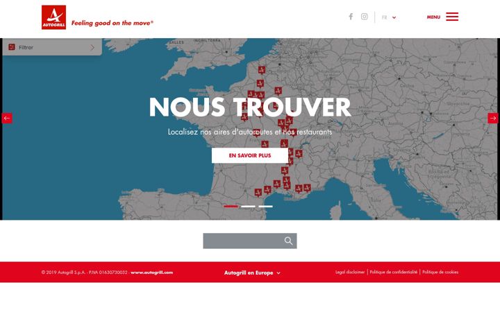 Screenshot of autogrill.fr