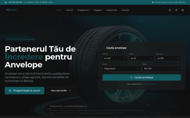 Screenshot of autogumix.ro