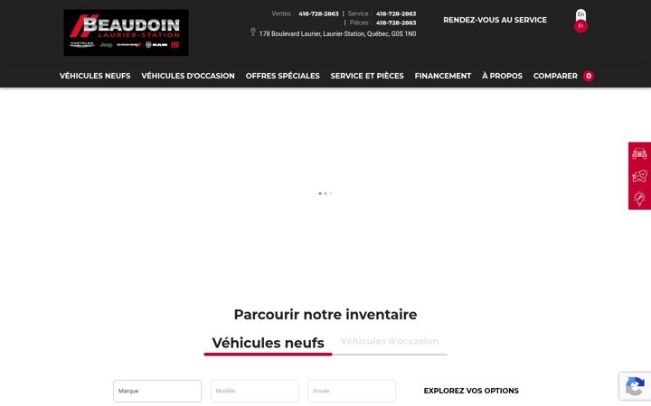 Capture d'écran de autoguybeaudoin.com