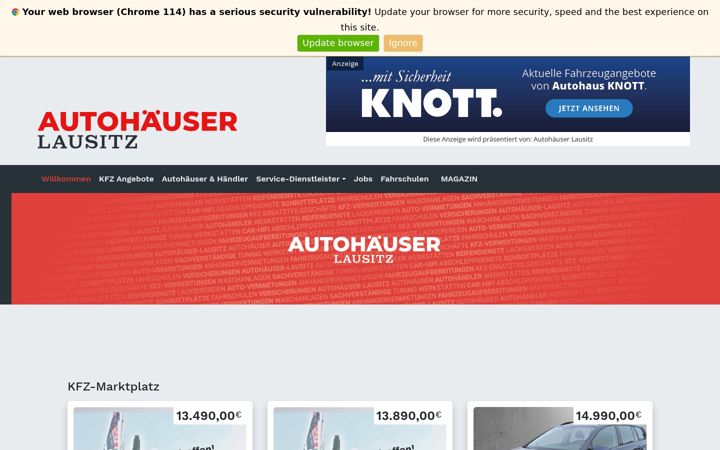 Screenshot of autohaeuser-lausitz.de