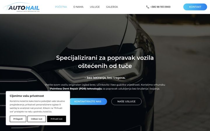 Screenshot of autohail.hr