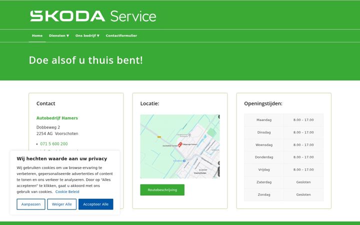 Screenshot of autohamers.nl
