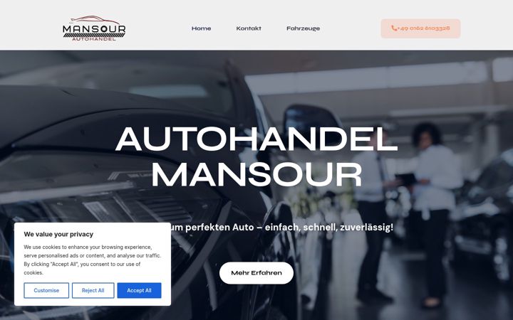 Screenshot of autohandel-mansour.de