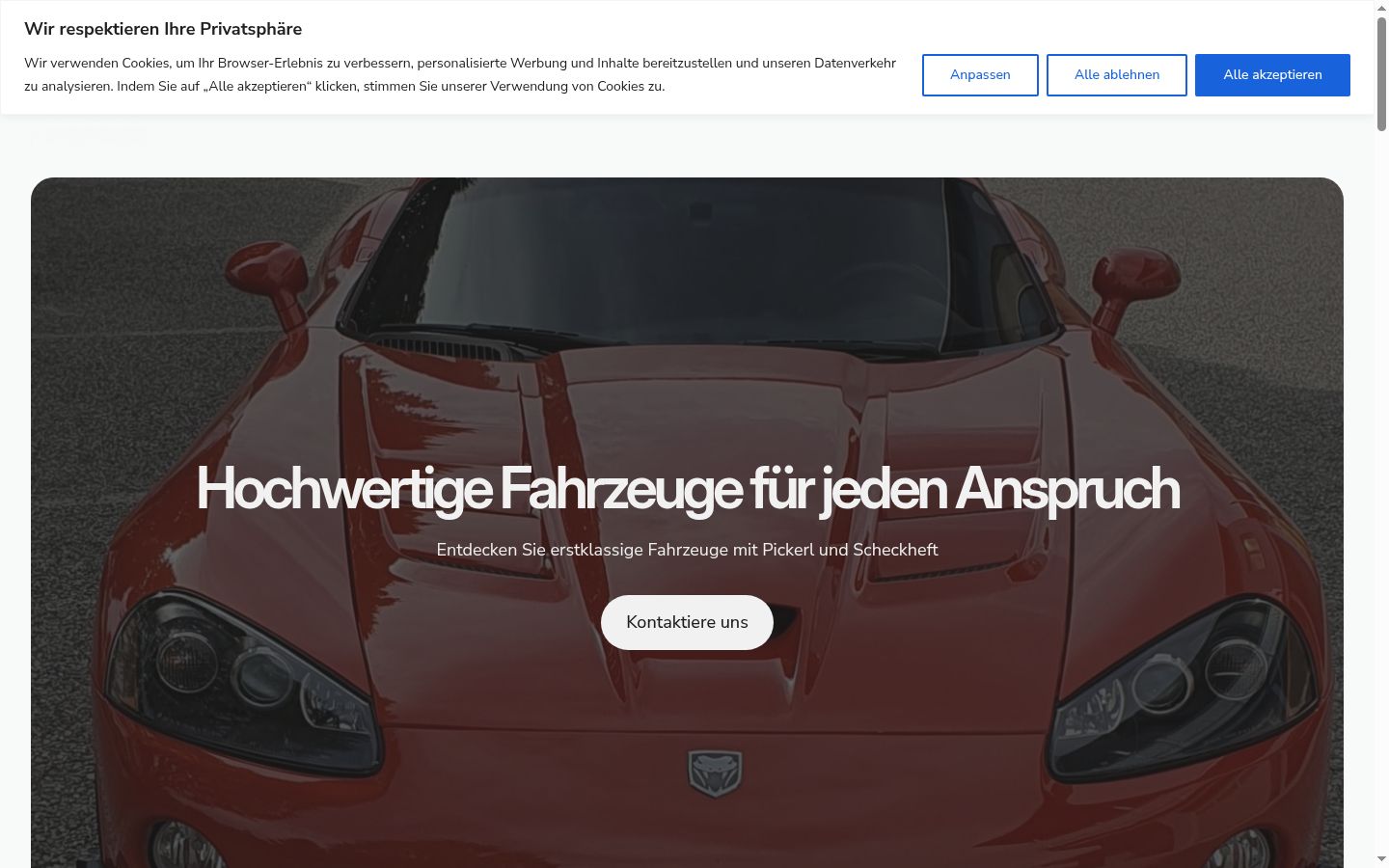 Screenshot of the consent banner shown before any interaction