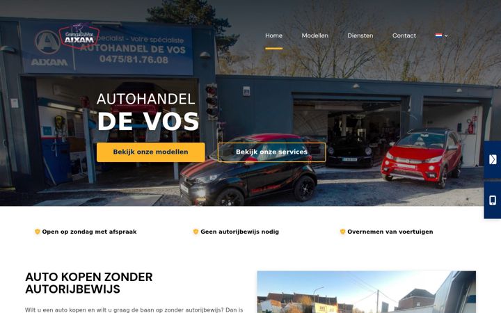 Zrzut ekranu autohandeldevos.be
