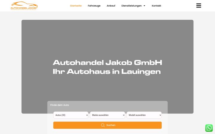 Captura de pantalla de autohandeljakob.de