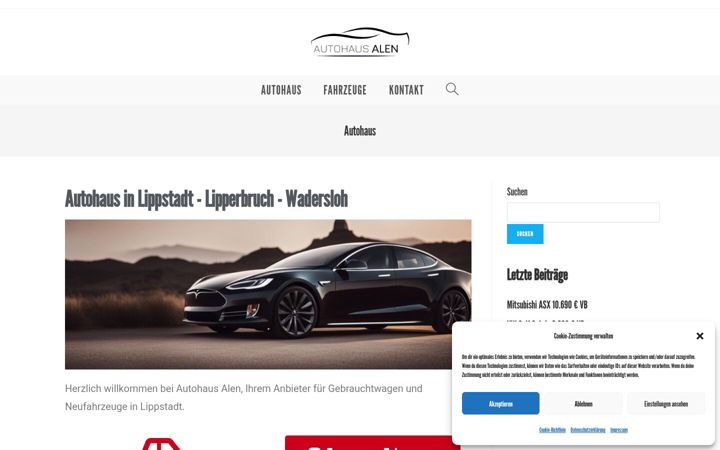 Screenshot of autohaus-alen.de