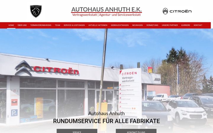 Screenshot of autohaus-anhuth.de