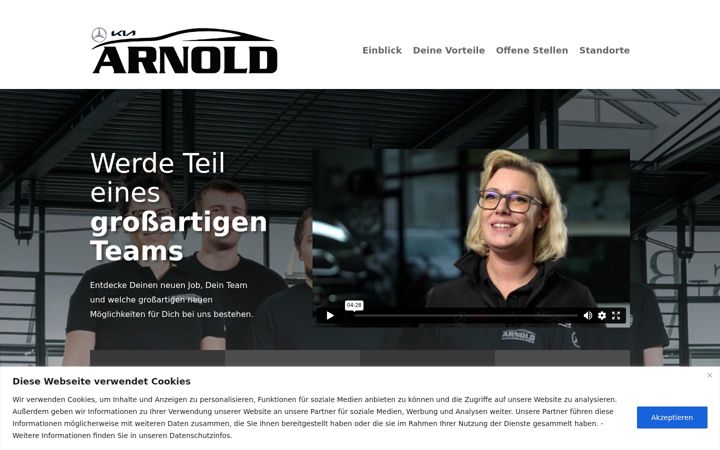 Screenshot of autohaus-arnold-karriere.de