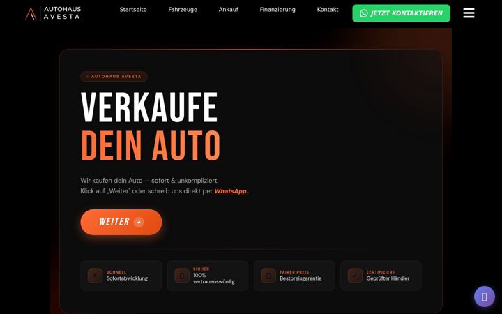 Екранна снимка на autohaus-avesta.de