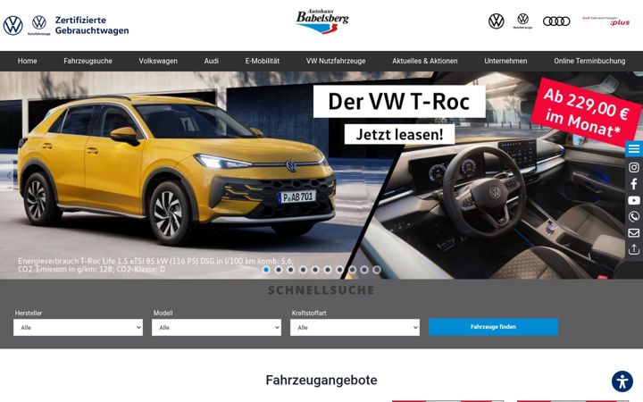 Captura de ecrã de autohaus-babelsberg.de