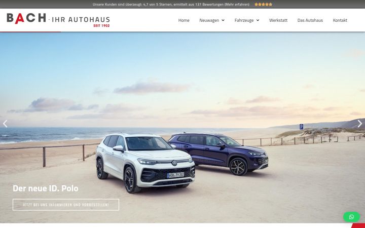 Captura de ecrã de autohaus-bach.de