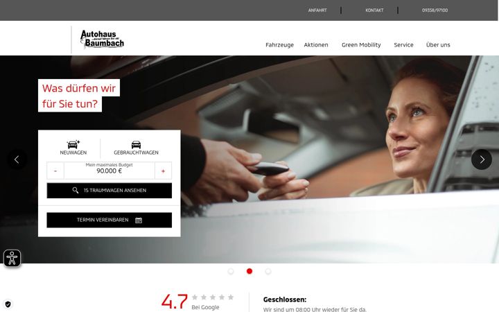Screenshot of autohaus-baumbach.de