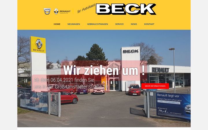 Screenshot of autohaus-beck-dieburg.de