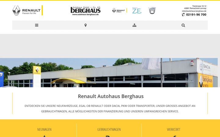 Screenshot of autohaus-berghaus.de