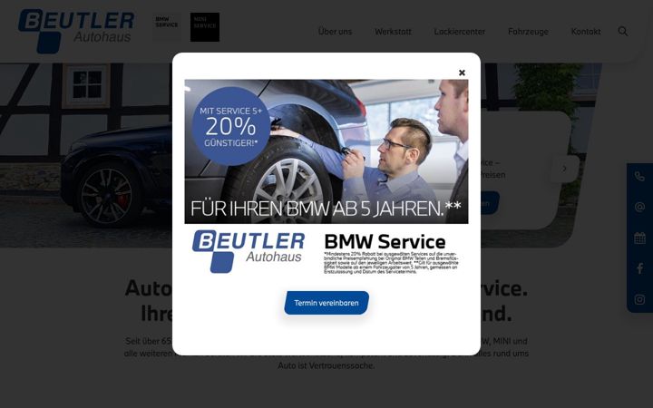 Captura de ecrã de autohaus-beutler.de