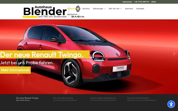 Screenshot of autohaus-blender.de