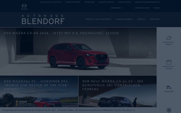 Screenshot of autohaus-blendorf.de