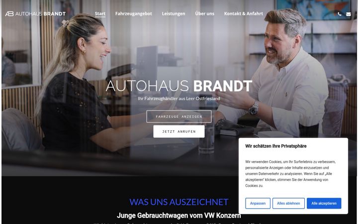 Posnetek zaslona autohaus-brandt-leer.de