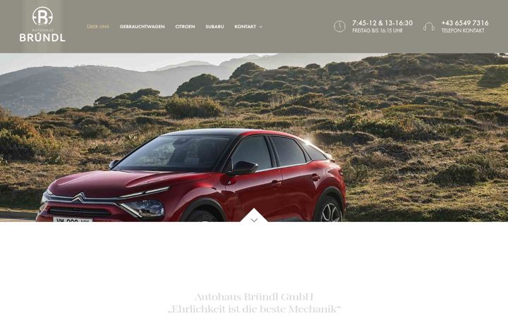 Screenshot stránky autohaus-bruendl.at