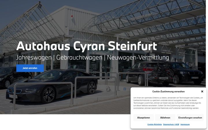 Posnetek zaslona autohaus-cyran.de