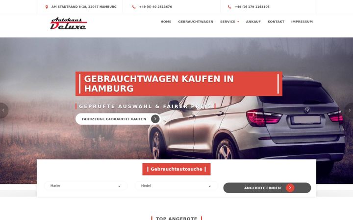Screenshot of autohaus-deluxe.de