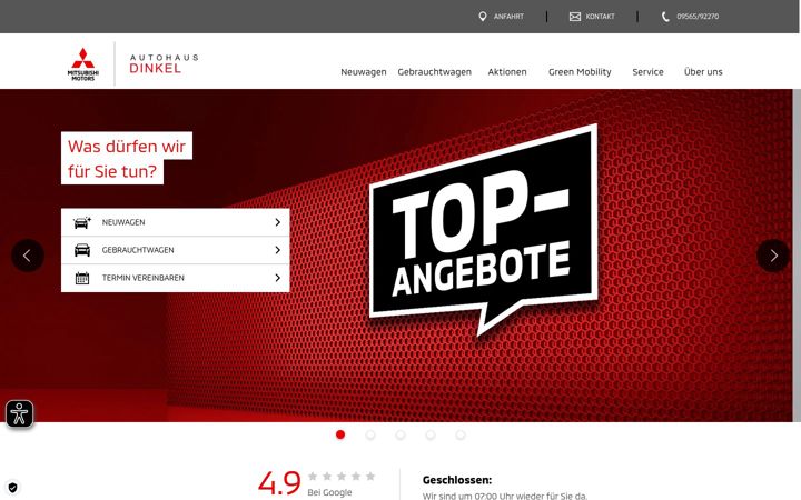Posnetek zaslona autohaus-dinkel.de