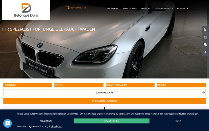 Screenshot of autohaus-dura.de