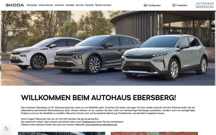 Screenshot of autohaus-ebersberg.skoda-auto.de
