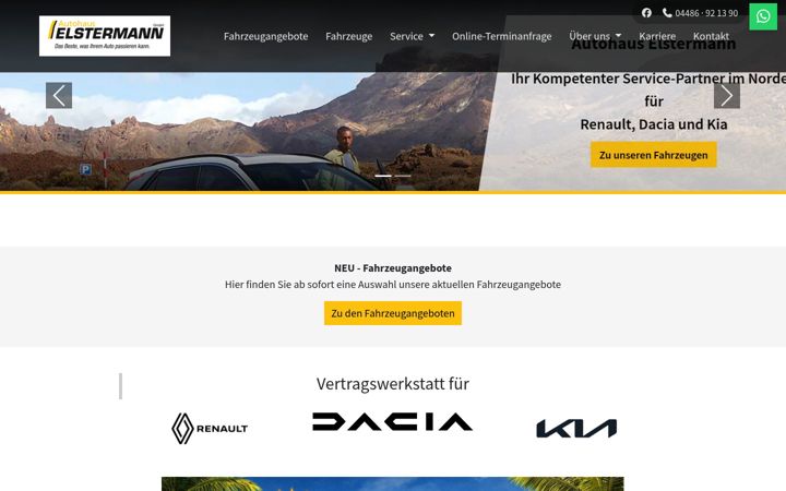 Screenshot of autohaus-elstermann.de
