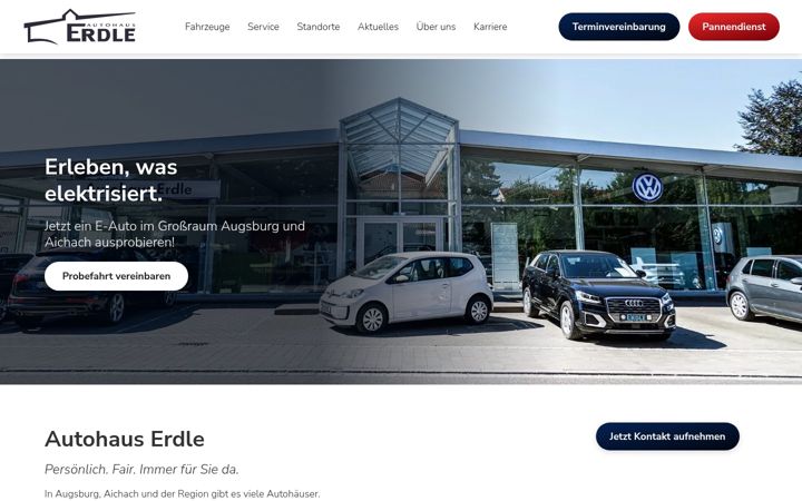 Skærmbillede af autohaus-erdle.de
