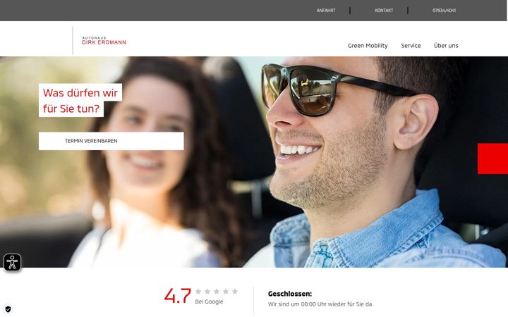 Screenshot of autohaus-erdmann.de