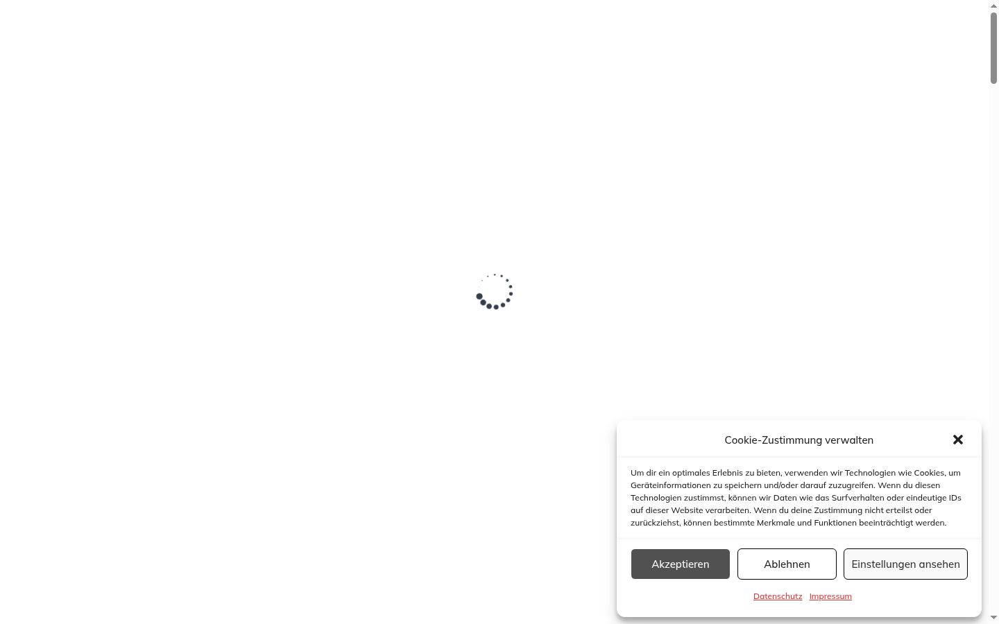 Captura de pantalla del banner de consentimiento mostrado antes de cualquier interacción