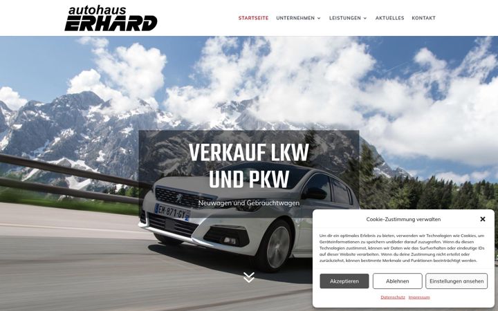 Posnetek zaslona autohaus-erhard.com