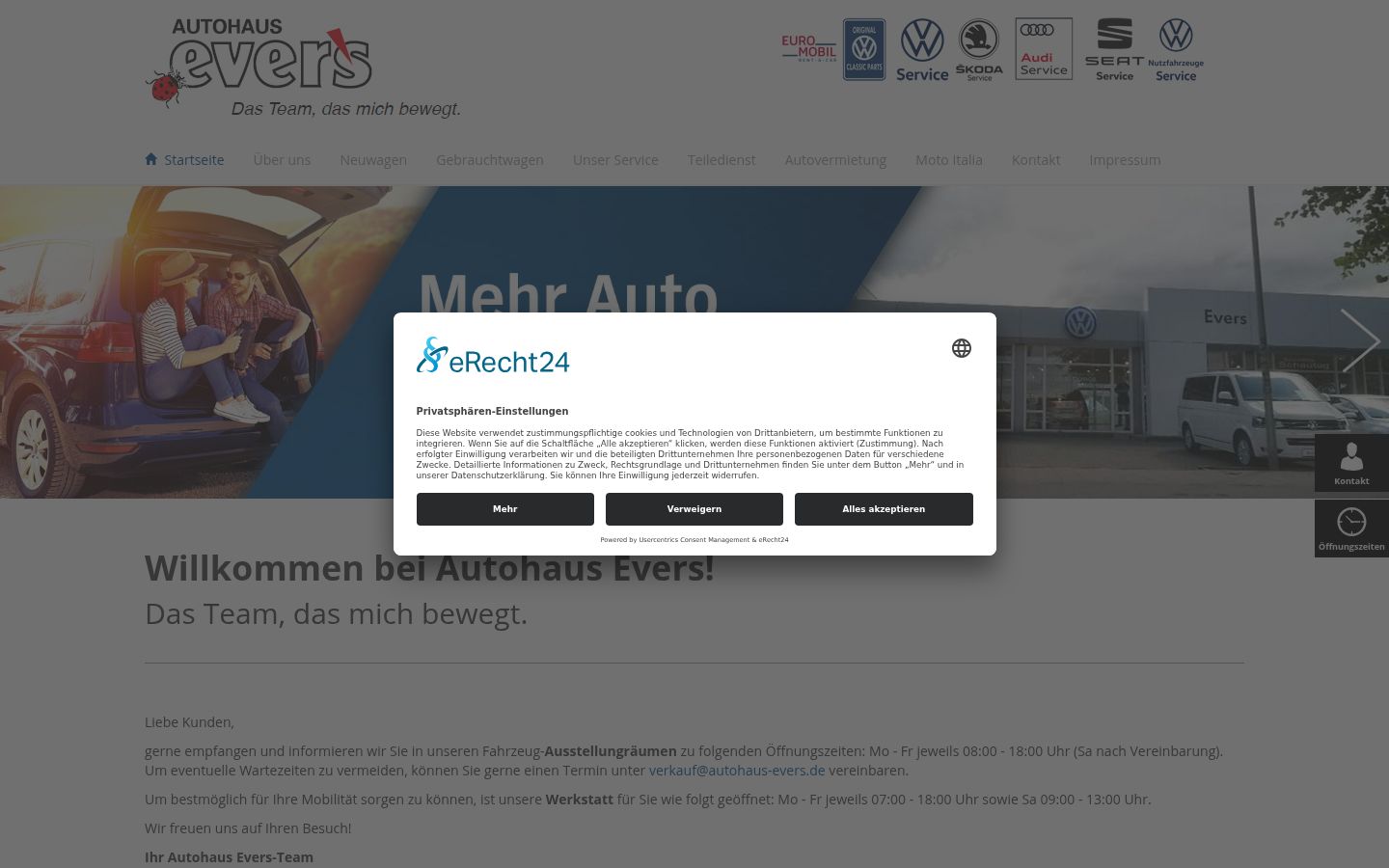 Sutikimo reklamjuostės, rodytos prieš bet kokią sąveiką, ekrano kopija