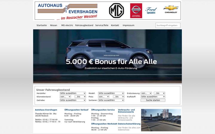 Skærmbillede af autohaus-evershagen.de