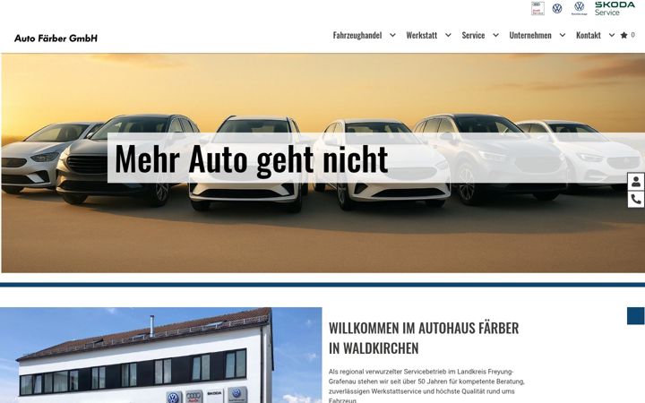 Posnetek zaslona autohaus-faerber.com