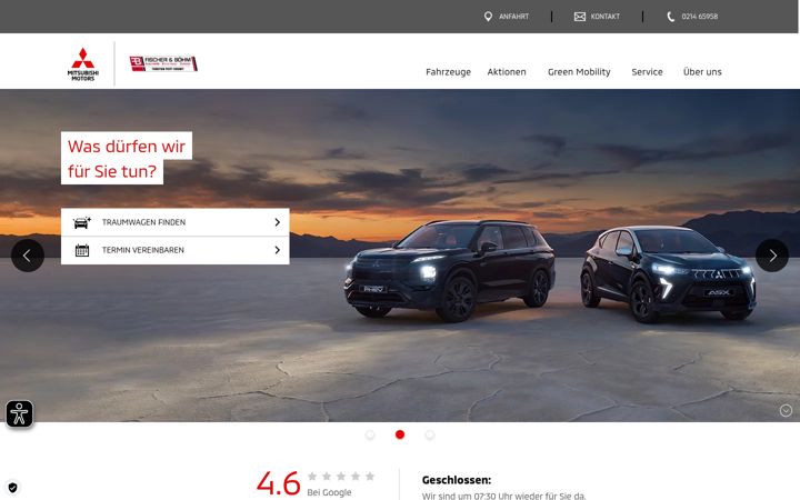 Screenshot of autohaus-fischer-boehm.de